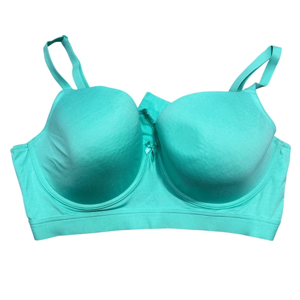 Torrid Curve 42D Mint Green T Shirt Bra Padded Molded Cup Longline Plus Size